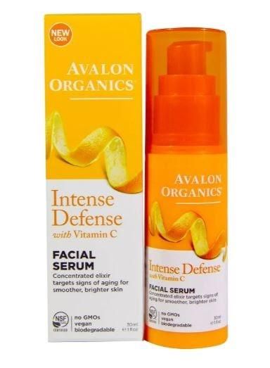 Avalon Organics, Intense Defense, مع فيتامين C، مستحضر معالج للوجه، 1 أوقية (30 مل)