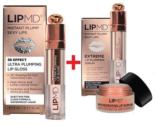 مجموعة ليب-ميد من مُلمع الشفاه + الهدايا LIPMD 3D Effect Ultra Plumping Lip Gloss + Free Gifts من ليب-ميد LIPMD