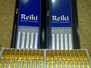 حقن ريكي 1200 اليابانية لتوحيد وتفتيح لون الجسم Reiki 1200mg Japan Glutathione