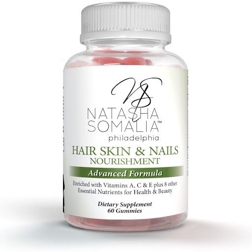 علكة تغذية الشعر والبشرة والأظافر Hair Skin &amp; Nails Nourishment Advanced Formula Gummies من ناتاشا سوماليا Natasha Somalia