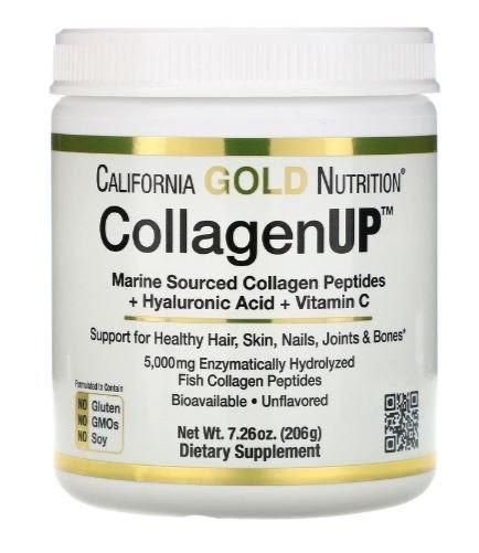 California Gold Nutrition, CollagenUP, Marine Hydrolyzed Collagen + Hyaluronic Acid + Vitamin C, Unflavored, 7.26 oz (206 g)