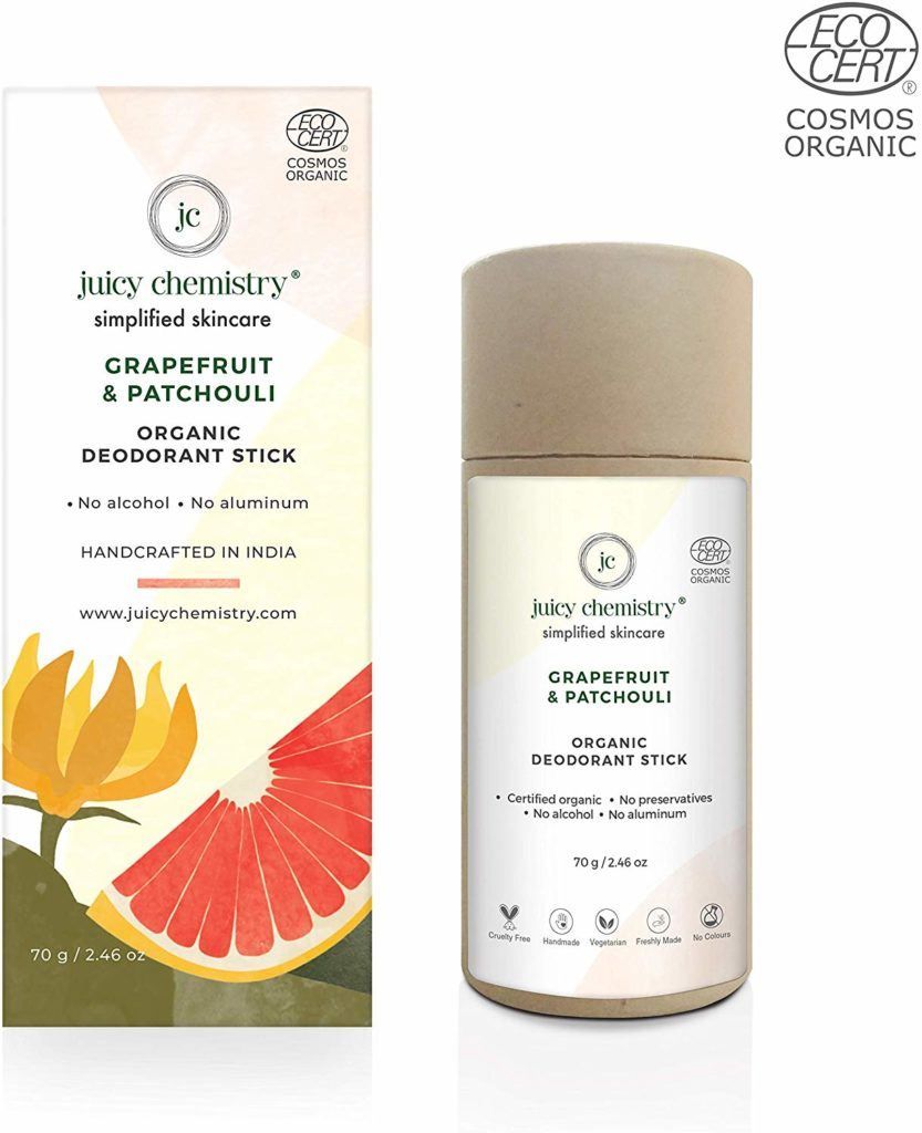 Grapefruit &amp; Patchouli Organic Deodorant Stick من juicy chemistry