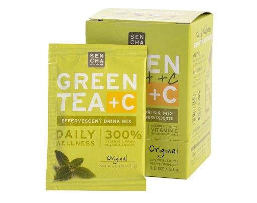 الشاي الأخضر + فيتامين ج من SENCHA Naturals