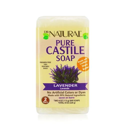 صابون بيور كاستيل برائحة اللافندر Pure Castile Bar Soap Lavender من دكتور ناتورال Dr NATURAL