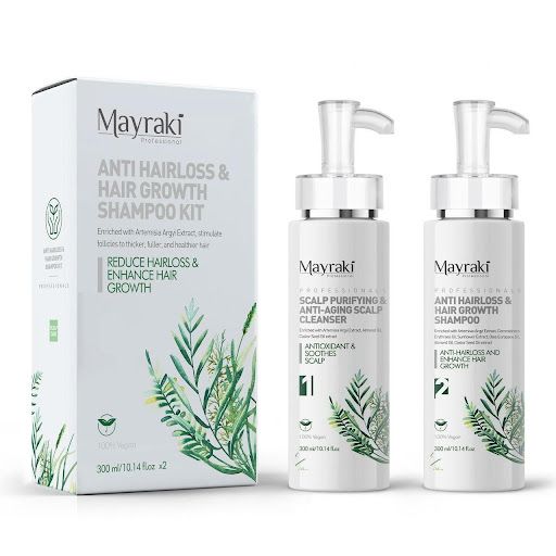 مجموعة شامبو نمو الشعر ومضاد التساقط Hair Growth &amp; Anti Hairloss Shampoo Kit من ميراكي Mayraki