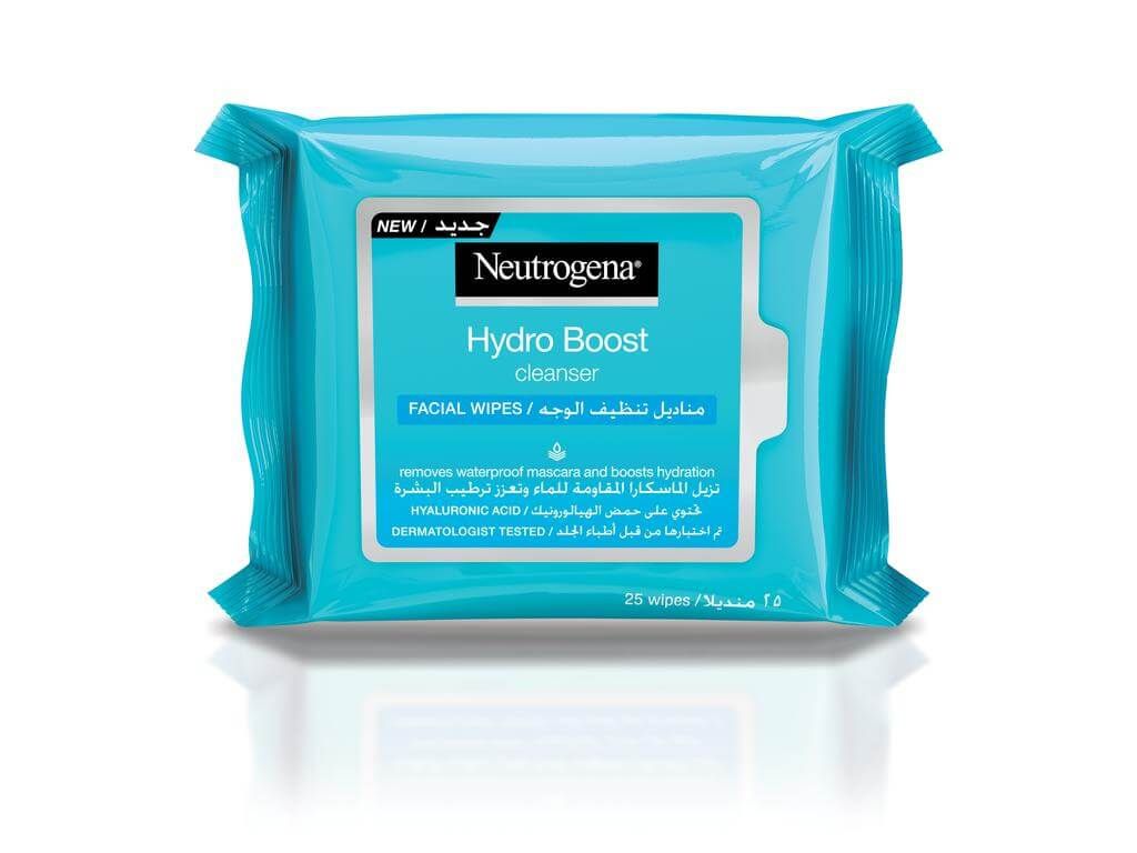 مناديل نيتروجينا هيدرو بوست لتنظيف الوجه Neutrogena Hydro Boost Cleansing Facial Wipes