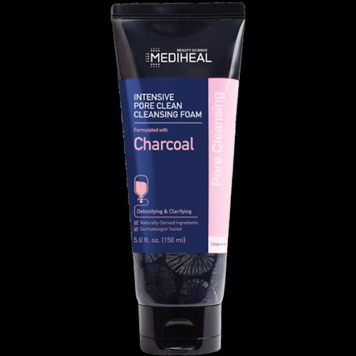 رغوة التنظيف المُكثف للمسام بالفحم Charcoal Intensive Pore Clean Cleansing Foam من ميديهال Mediheal