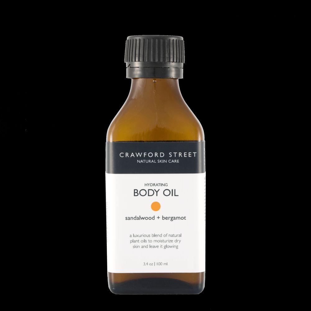 Body Oil ‧ Hydrating Sandalwood + Bergamot من Crawford Street Natural Skin Care