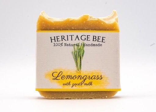 صابون عشب الليمون وحليب الماعز Lemongrass Soap with Goats Milk من هيرتيج بي فارم Heritage Bee Farm