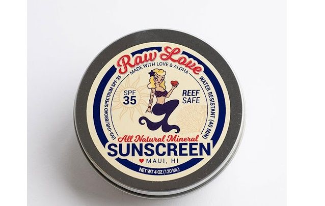 مستحضر الوقاية من الشمس ريف سيف Reef Safe Sunscreen من راو لوف Raw Love