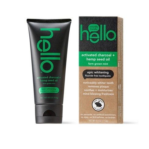 hello® activated charcoal + hemp seed oil
