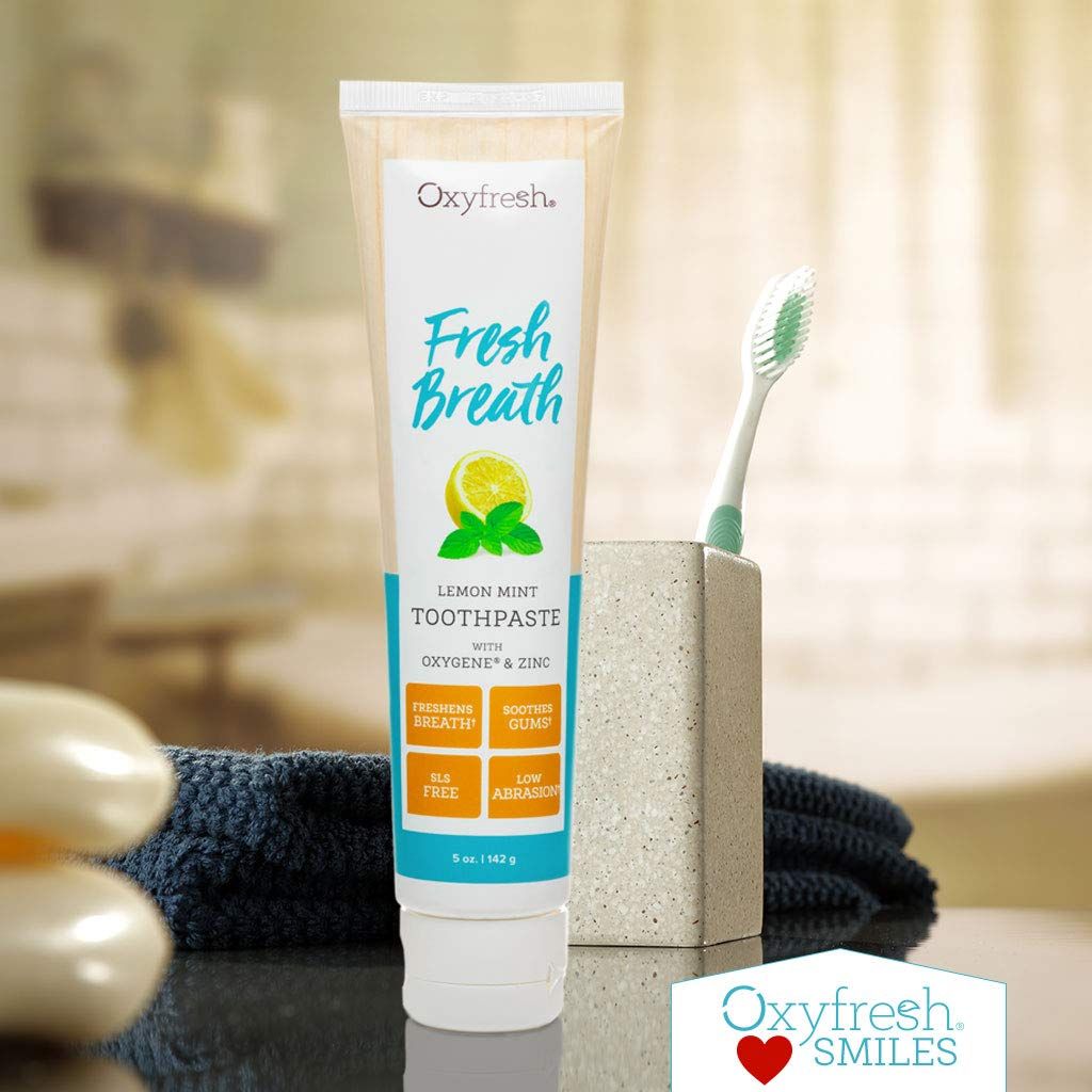 Maximum Fresh Breath Lemon Mint Toothpaste من .oxyfresh الاسنان معجون