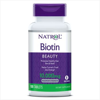 حبوب الشعر Natrol Biotin Beauty 10000 مكجم من Natrol