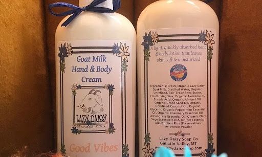 كريم جود فيبس لليدين والجسم بحليب الماعز Good Vibes Goat Milk Hand &amp; Body Lotion من لازي دايزي LAZY DAISY