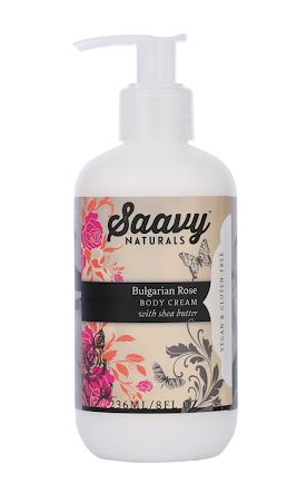 كريم الجسم العضوي والطبيعي بالورد البلغاري Natural and Organic Body Cream - Bulgarian Rose من سافي ناتورالز SAAVY NATURALS