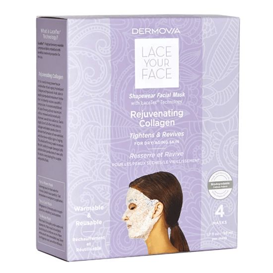 ماسك Lace Your Face Rejuvenating Collagen المنعش للبشرة من Dermovia
