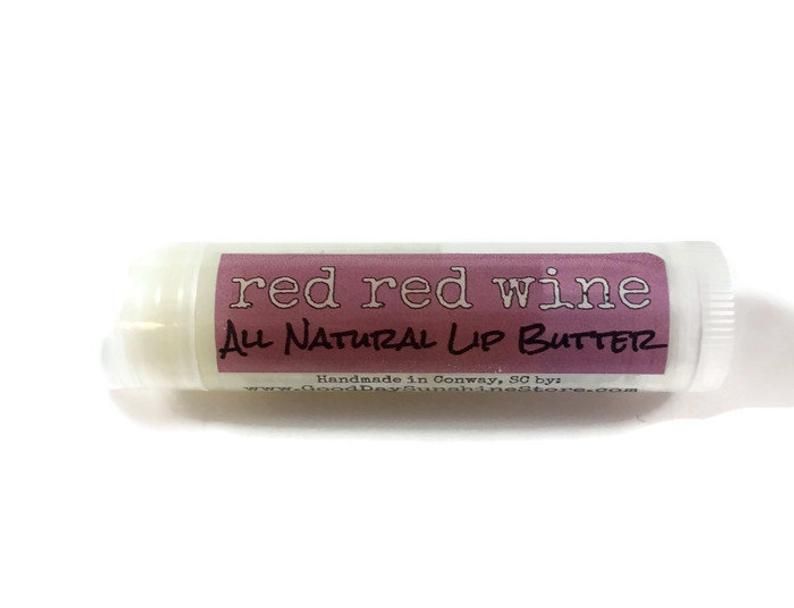 مرطب الشفاه الطبيعي Red Red Wine من ETSY