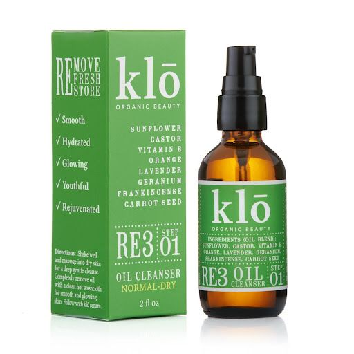 الزيت المنظف ري-3 للبشرة العادية وحتى الجافة RE3 Oil Cleanser for Normal-Dry Skin من كلو أورجانيك بيوتي Klo Organic Beauty