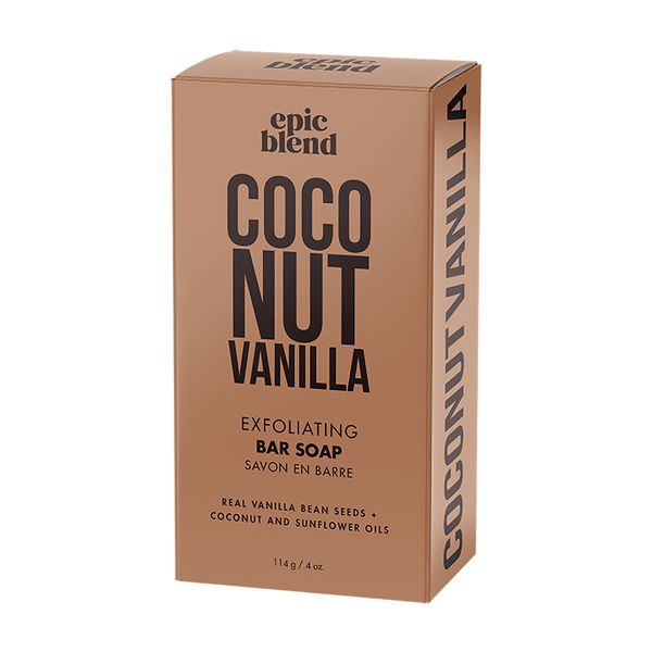 صابونة Coconut Vanilla Exfoliating Bar Soap من منتجات epic blend