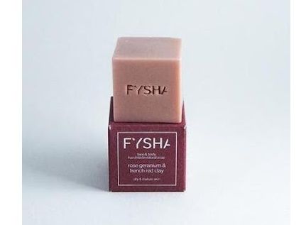 صابون روز جيرانيوم والطين الأحمر الفرنسي Rose Geranium &amp; French Red Clay soap من فيشا Fysha